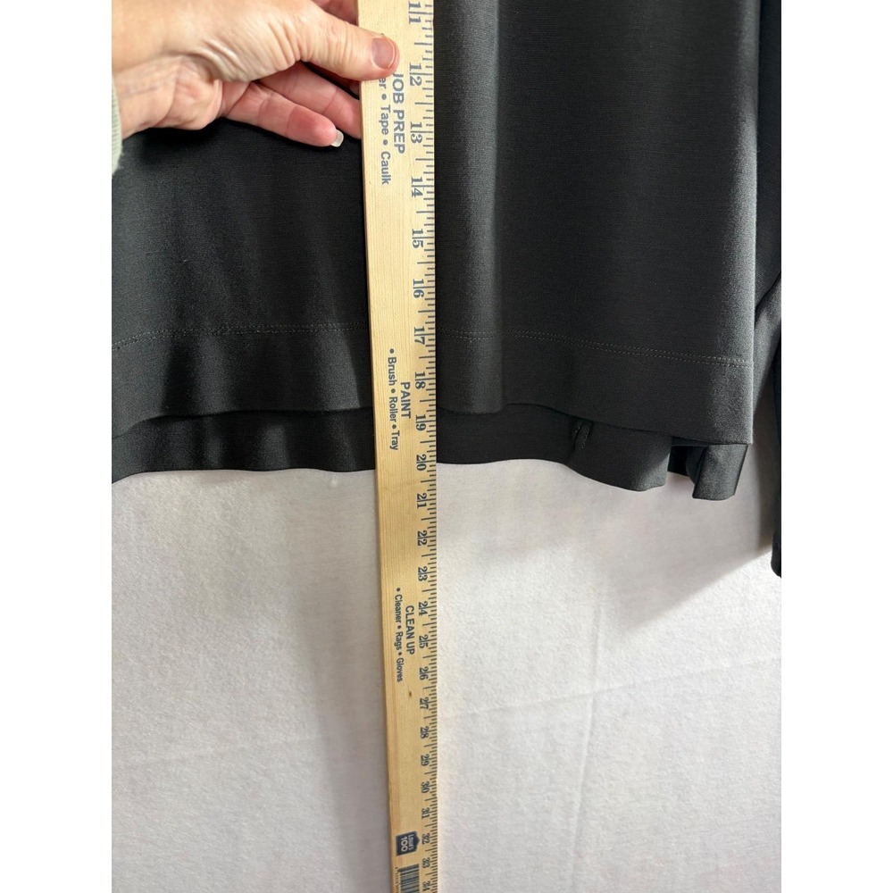 Bryn Walker Womens Small Dark Olive Grey Boxy Boat Neck Top soft elevated basic - Picture 10 of 11